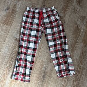 Plaid Pants with Red and Black Accents